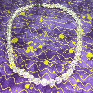 Vintage Clear Bead Necklace